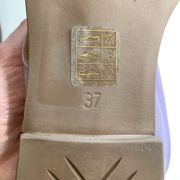 BUENO Bianca Lilac Leather Flat Sandal Size 37 - Picture 6 of 11
